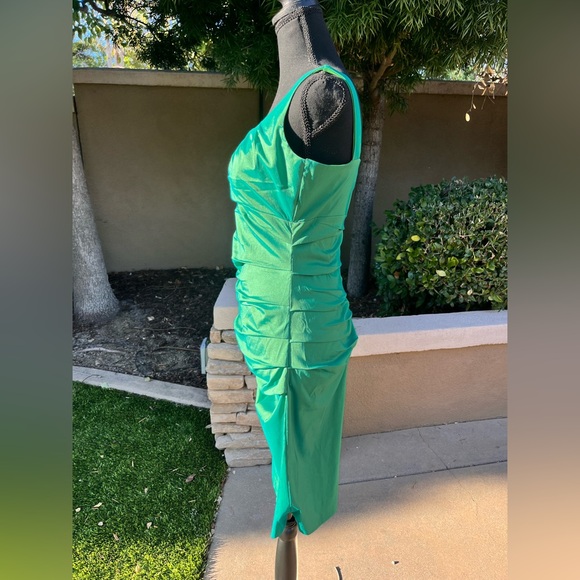 Sangria Sleeveless Midi Dress Green Size 6 - Picture 2 of 13